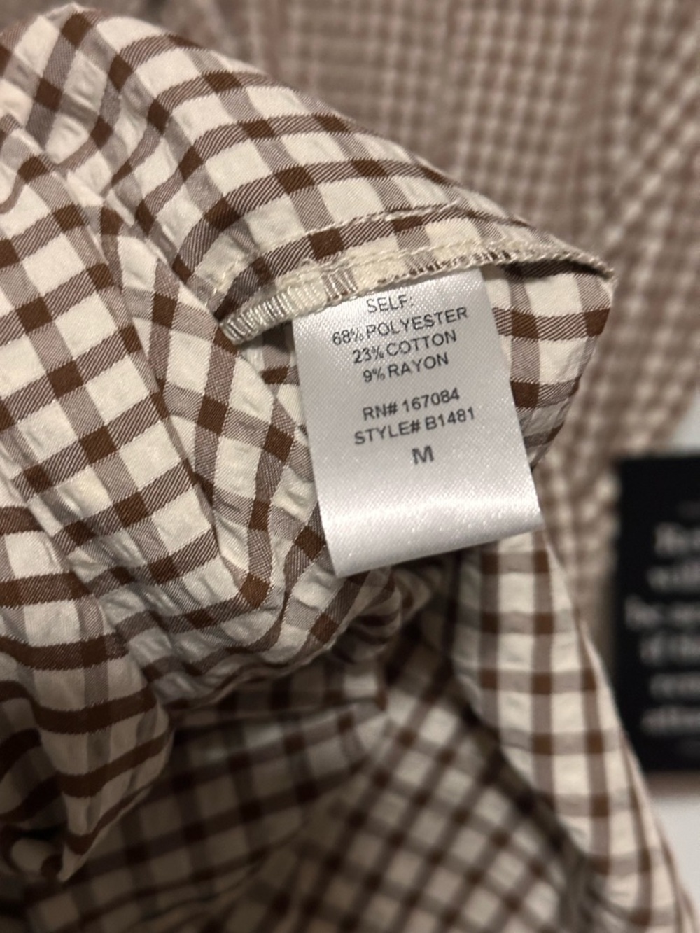Pomander Place NEW Brown Gingham Seersucker Zacara Maxi Dress Size Medium - Picture 8 of 8